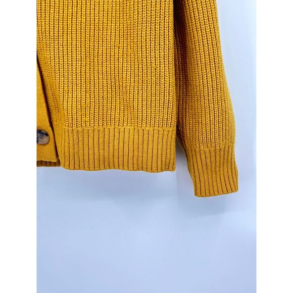 Relaxed Chunky Knit Cardigan Corkwood / Mustard Yellow Women’s Large - Picture 4 of 7
